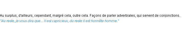 Définition au reste ACAD 1762