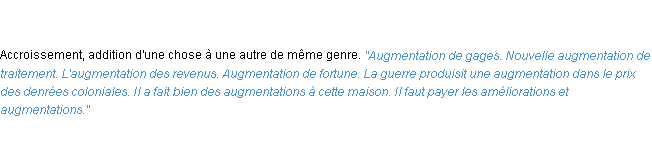Définition augmentation ACAD 1835