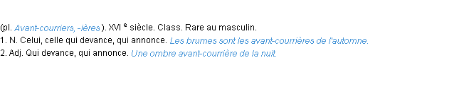 Définition avant-courrier ACAD 1986