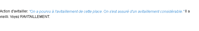 Définition avitaillement ACAD 1932