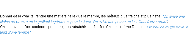 Définition aviver ACAD 1798