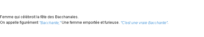 Définition bacchante ACAD 1798