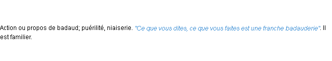 Définition badauderie ACAD 1835