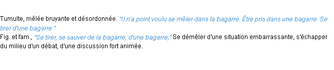 Définition bagarre ACAD 1932