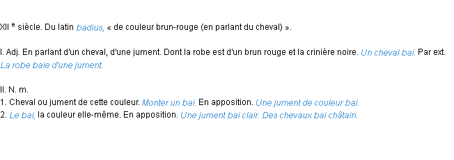 Définition bai ACAD 1986