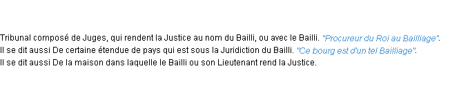Définition bailliage ACAD 1798