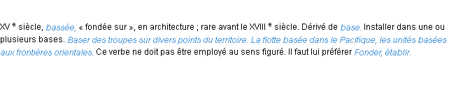 Définition baser ACAD 1986