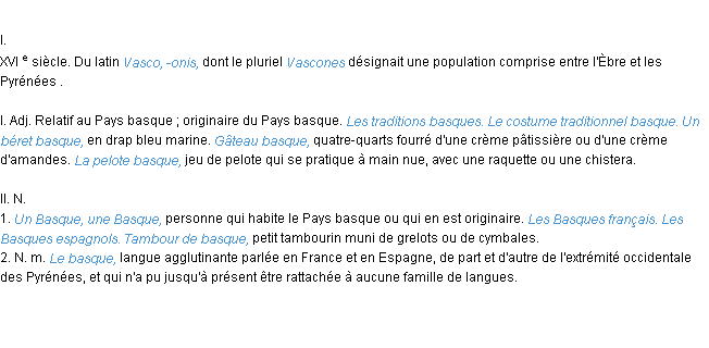 Définition basque ACAD 1986