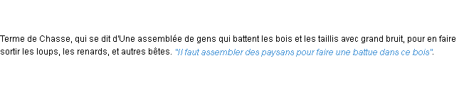 Définition battue ACAD 1798