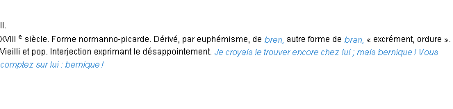 Définition bernique ! ACAD 1986