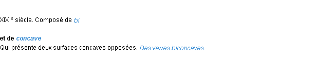 Définition biconcave ACAD 1986