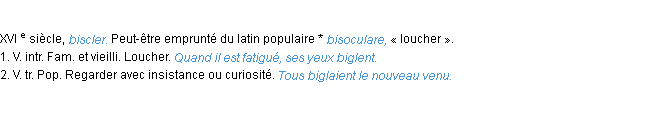 Définition bigler ACAD 1986