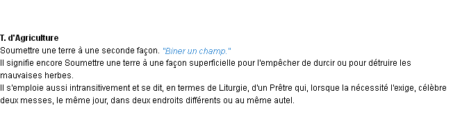 Définition biner ACAD 1932
