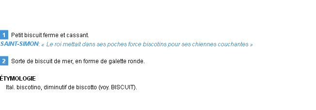 Définition biscotin Emile Littré