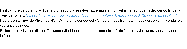 Définition bobine ACAD 1932