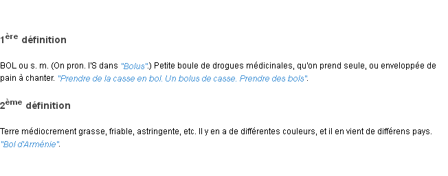 Définition bol ACAD 1798