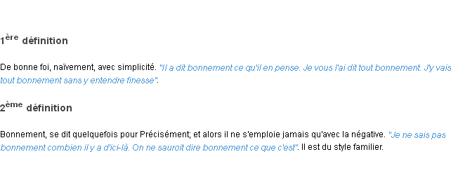 Définition bonnement ACAD 1798