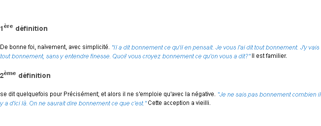 Définition bonnement ACAD 1835