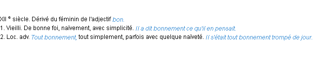 Définition bonnement ACAD 1986