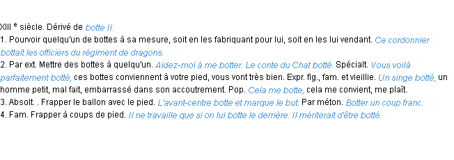 Définition botter ACAD 1986