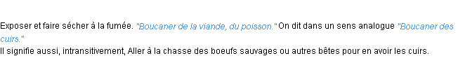 Définition boucaner ACAD 1932