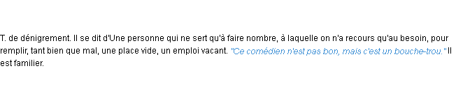 Définition bouche-trou ACAD 1835