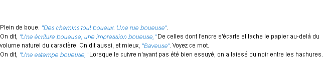 Définition boueux ACAD 1798