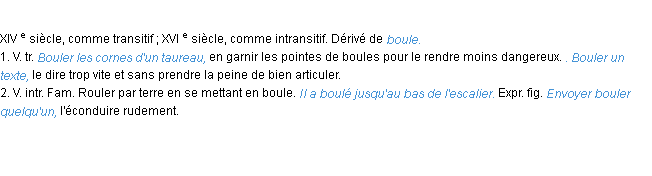 Définition bouler ACAD 1986