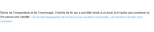 Définition boulon ACAD 1798