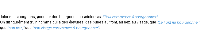 Définition bourgeonner ACAD 1798