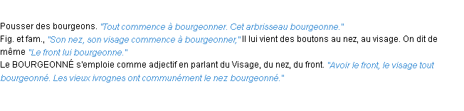 Définition bourgeonner ACAD 1932