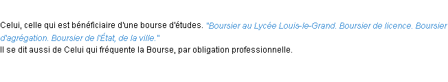 Définition boursier ACAD 1932
