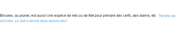Définition bricoles ACAD 1798