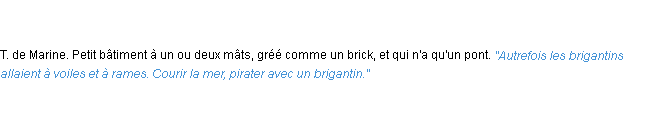 Définition brigantin ACAD 1835