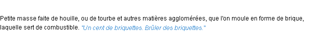 Définition briquette ACAD 1932