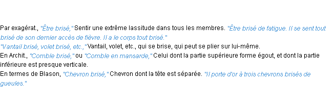 Définition brise ACAD 1835