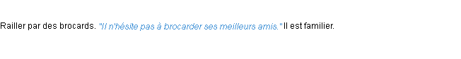 Définition brocarder ACAD 1932