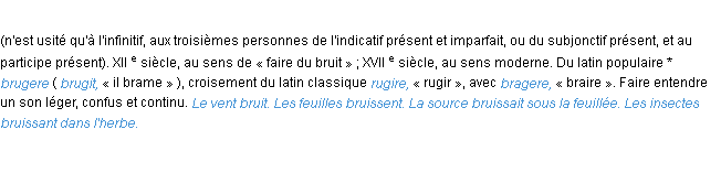 Définition bruire ACAD 1986
