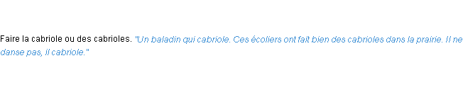 Définition cabrioler ACAD 1835