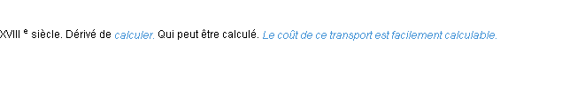 Définition calculable ACAD 1986