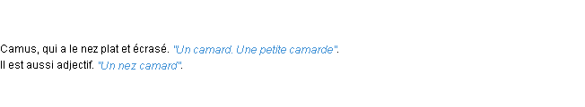 Définition camard ACAD 1798
