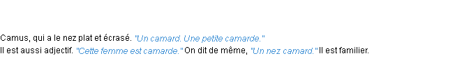 Définition camard ACAD 1835