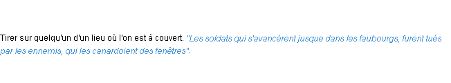 Définition canarder ACAD 1798