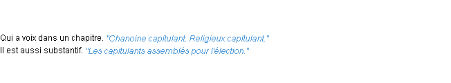 Définition capitulant ACAD 1835