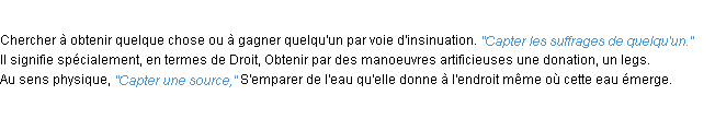 Définition capter ACAD 1932