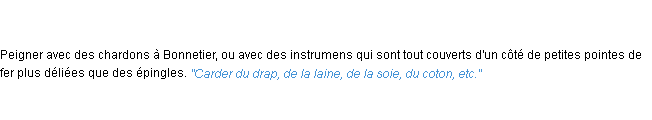 Définition carder ACAD 1798