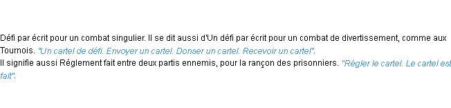 Définition cartel ACAD 1798