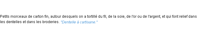 Définition cartisane ACAD 1835