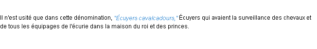 Définition cavalcadour ACAD 1932