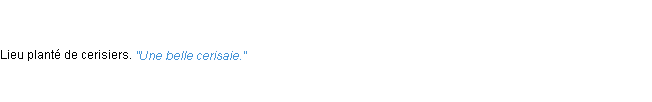 Définition cerisaie ACAD 1835